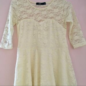 White short lace dress